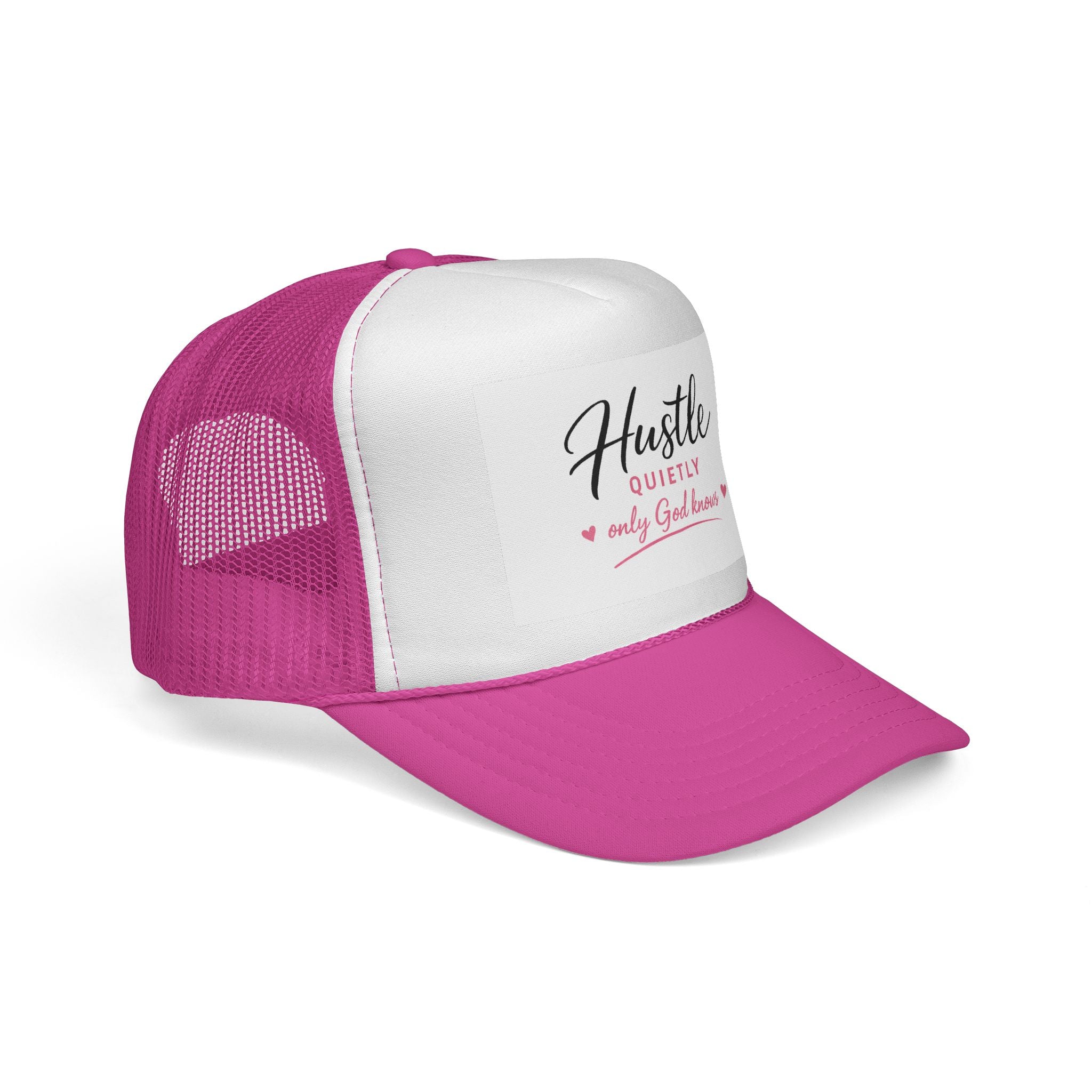 Lumey 'Hustle Quietly ' Women’s Trucker Cap — Retro Sunburst Logo Mesh Hat