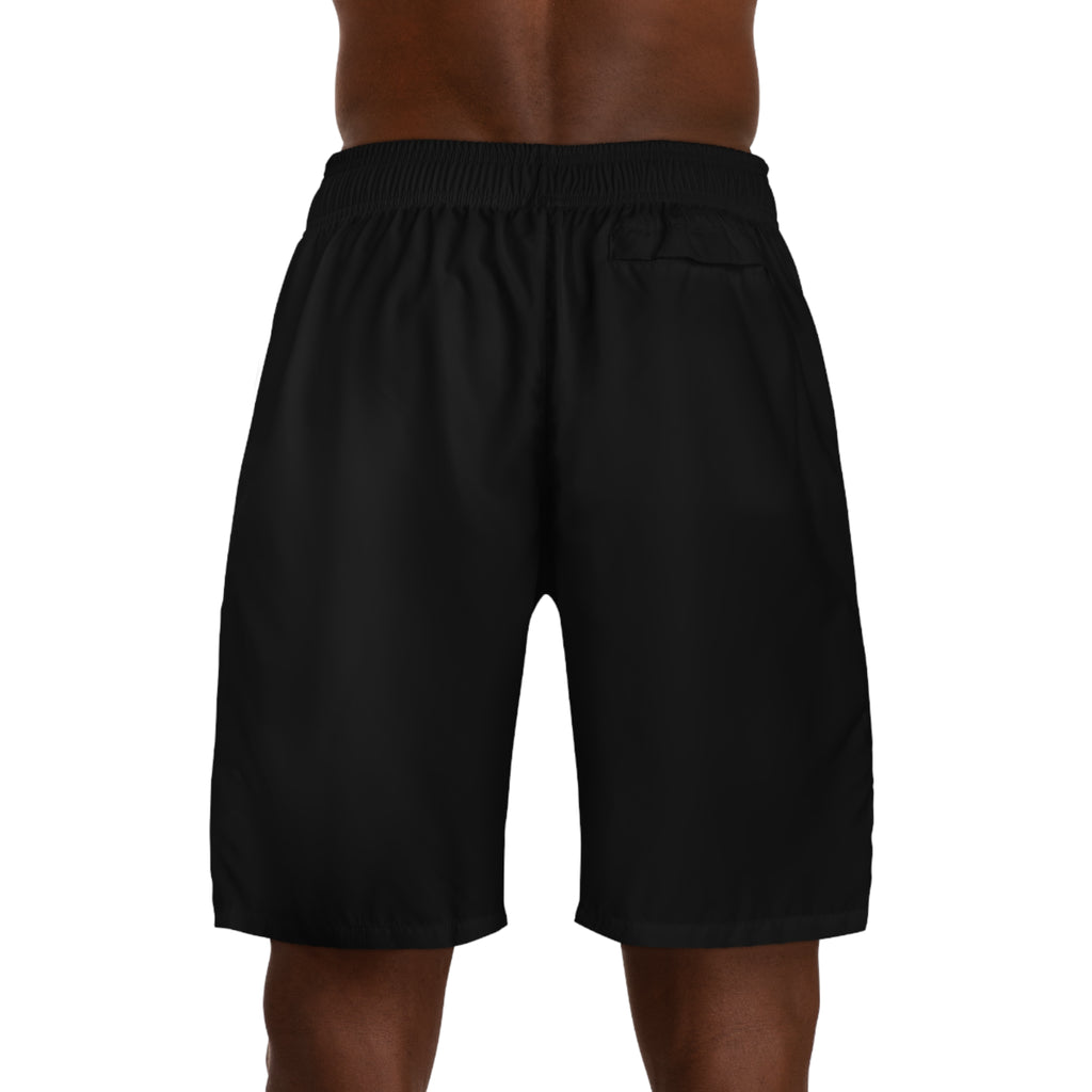 Lumey Gold Script Jogger Shorts — Men’s Urban Sunrise Athletic Shorts