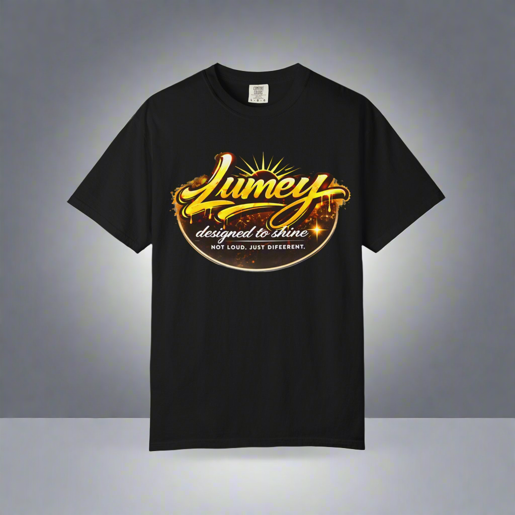 Black Lumey "Designed to Shine" Graphic T-Shirt